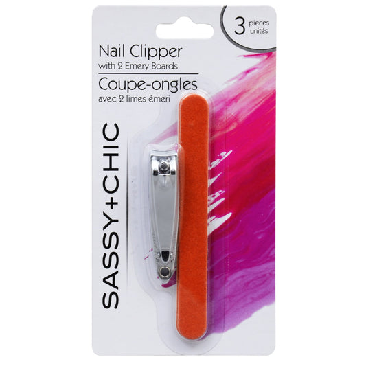 Sassy+Chic Nail Clippers with Emery Boards, 3-pc. Sets (Pack of 24)