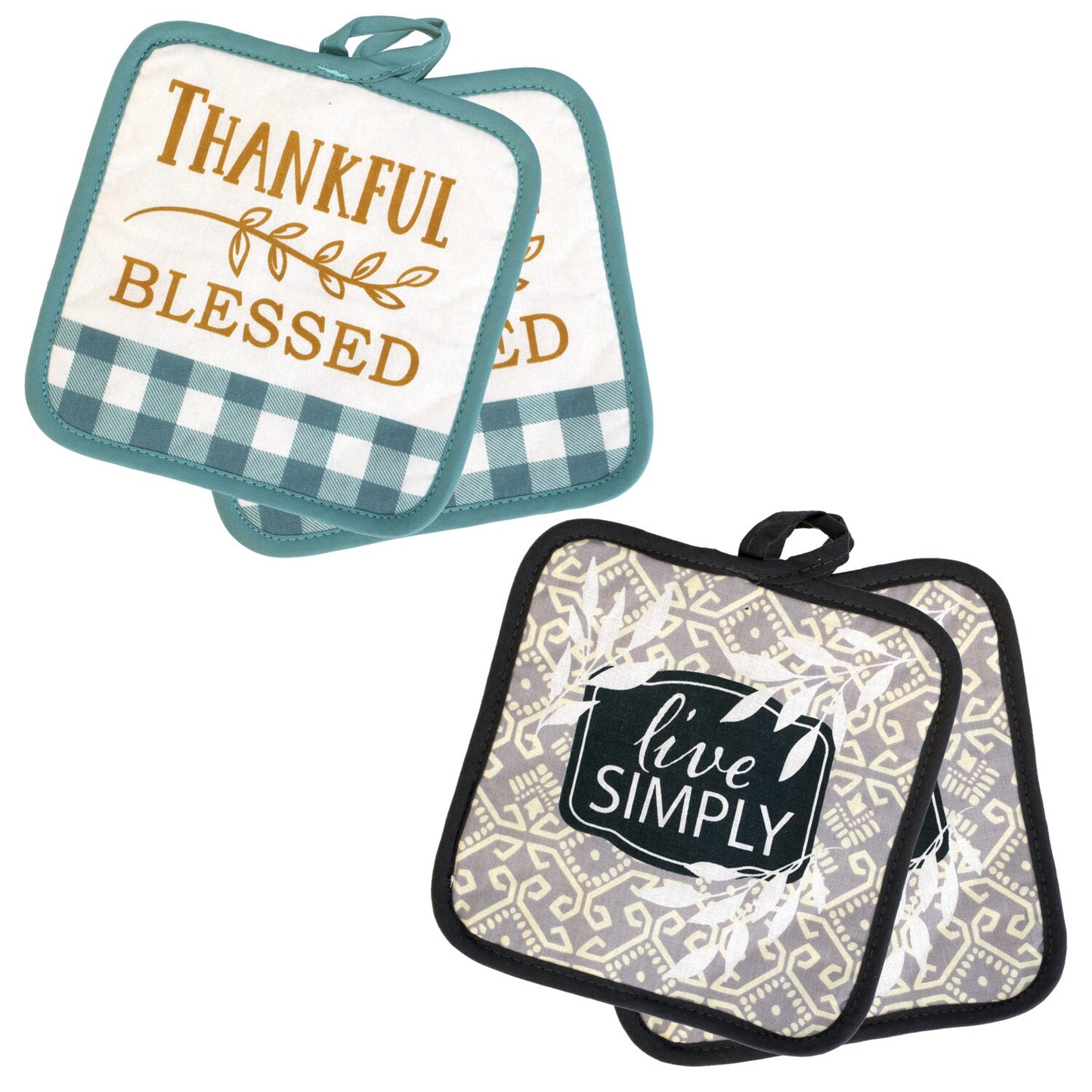 Home Collection Sentiments Pot Holders, 2-ct. Packs (Pack of 12)