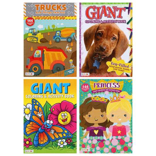 Bendon Giant Coloring and Activity Books, 160 Pages (Pack of 12)
