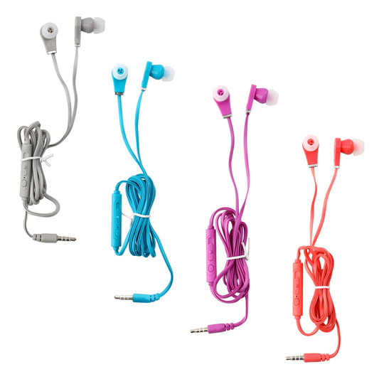 Metallic Tangle-Free Earbuds (Pack of 48)