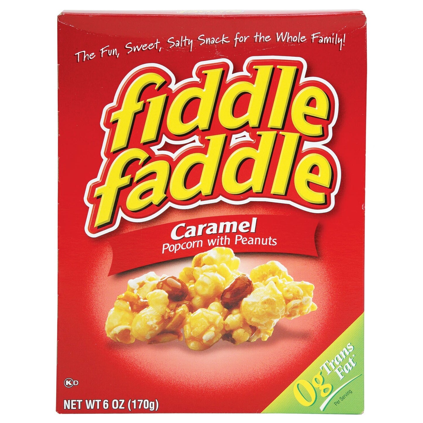 Fiddle Faddle Caramel Popcorn with Peanuts, 6-oz. Boxes (Pack of 12)