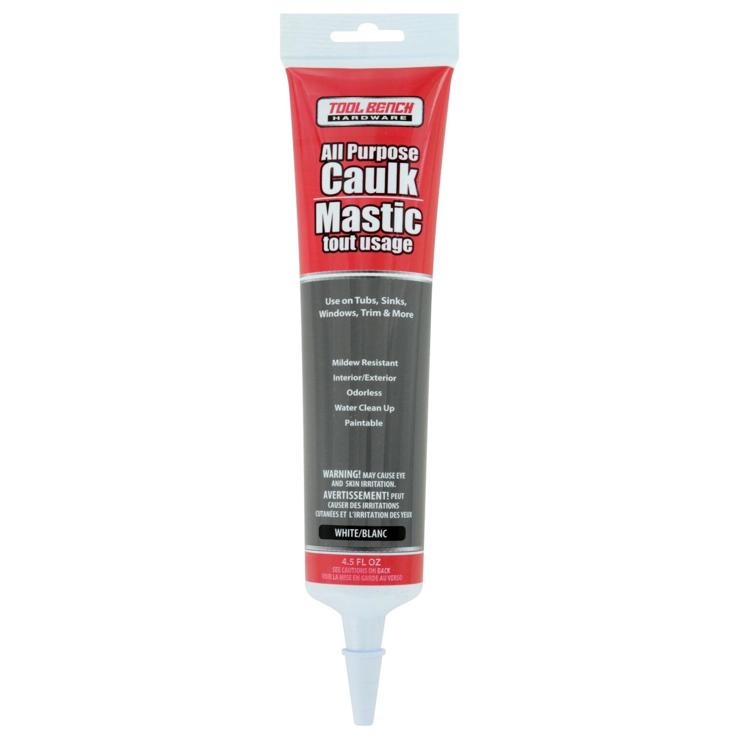 Tool Bench All Purpose White Caulk, 4.5 fl.oz. (Pack of 24)