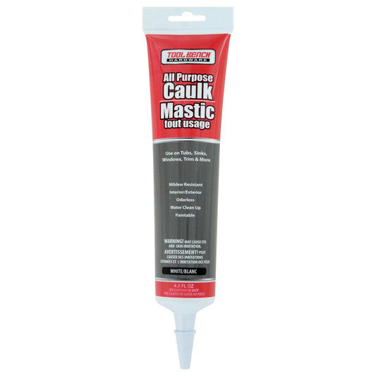 Tool Bench All Purpose White Caulk, 4.5 fl.oz. (Pack of 24)