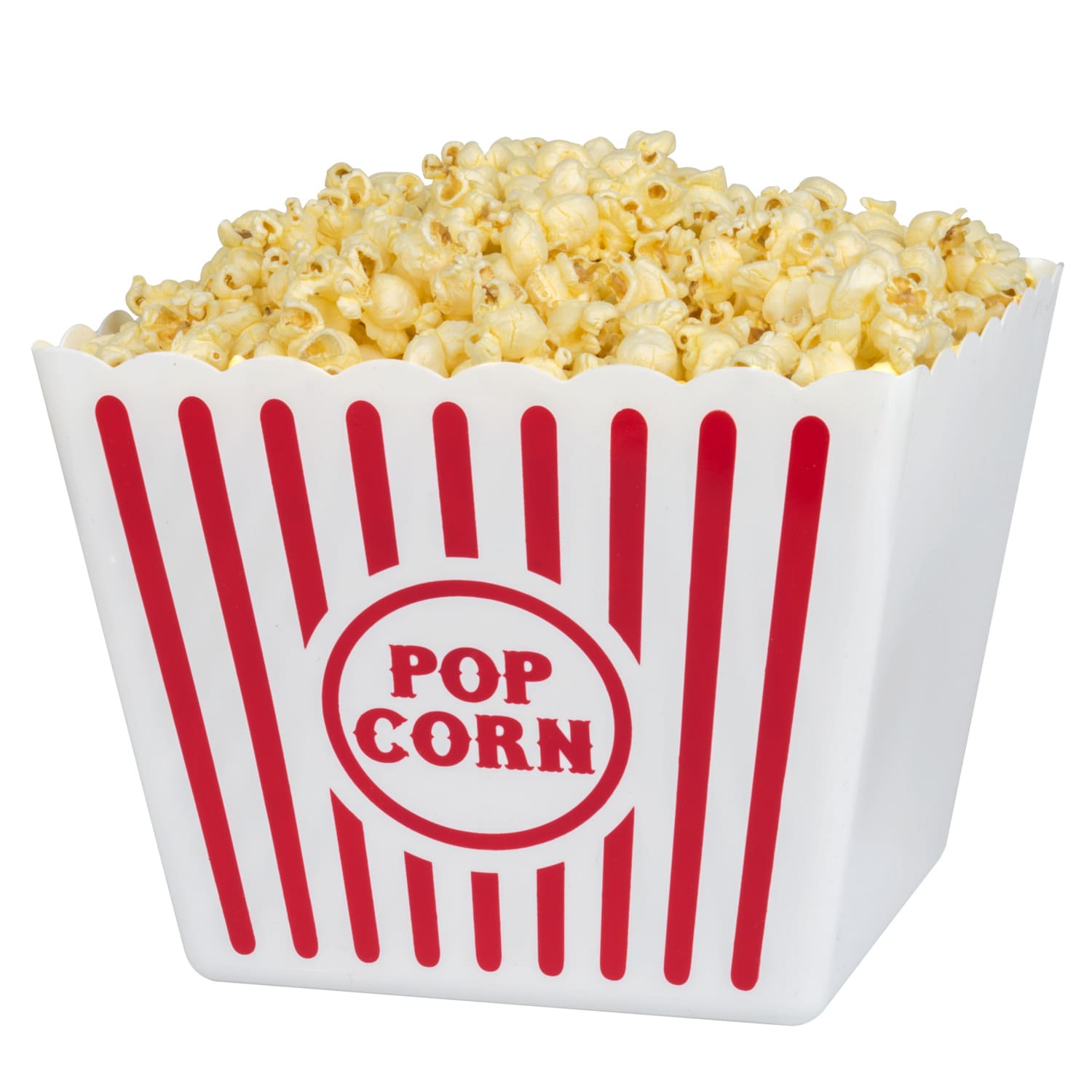 Large Plastic Popcorn Tubs, 8.75x8.75 in. (Pack of 4)