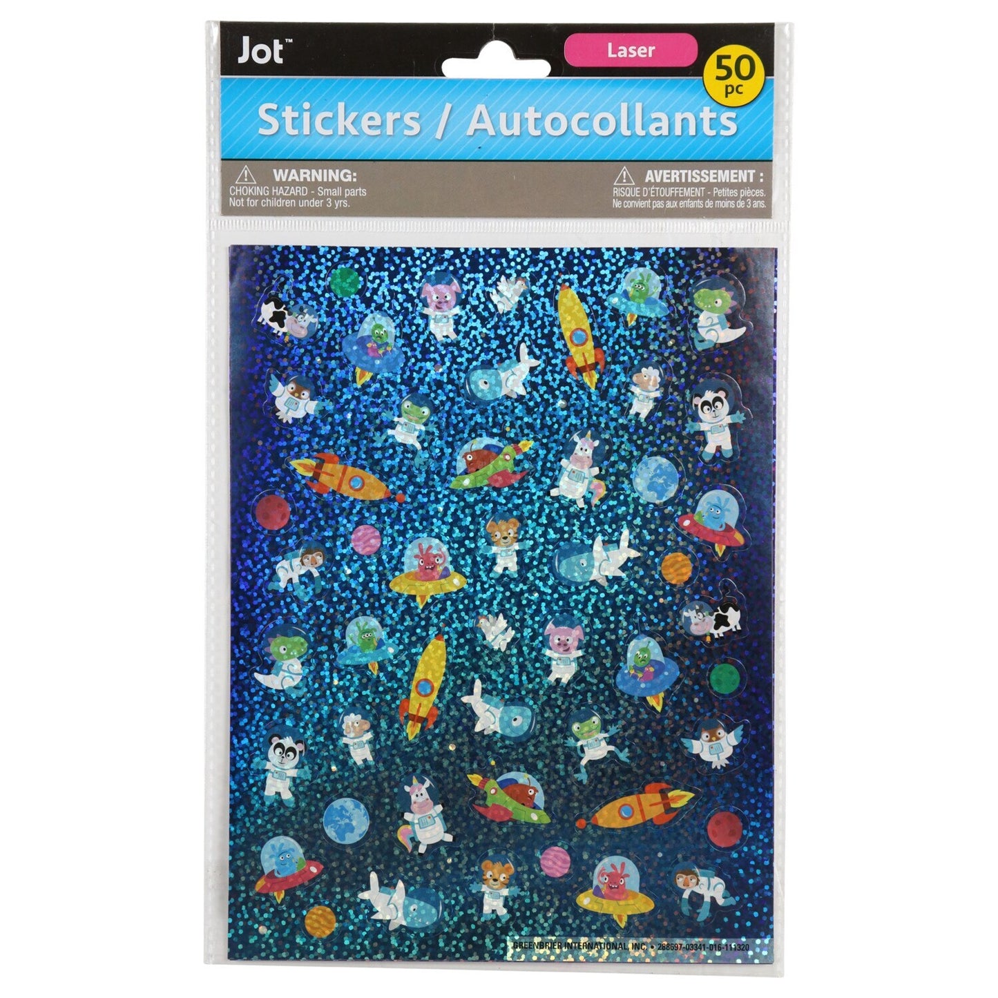 Jot Funky Laser Stickers (Pack of 36)