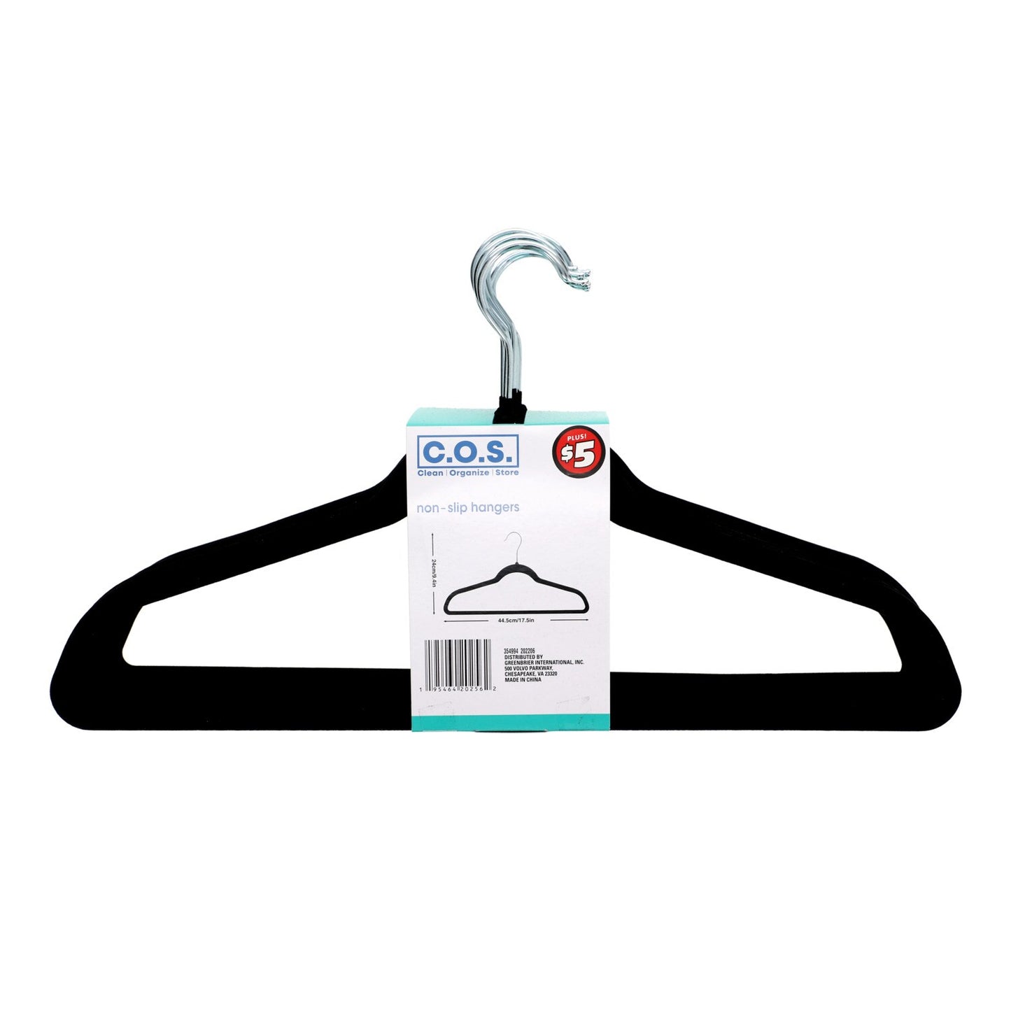 Velvet Non-Slip Clothing Hangers, 15-ct. (Pack of 10)
