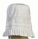Girls Cotton Christening Gown Dresses with Bonnet Set - Baby or Infant Girl's Christening Dress,White,0-3 Month