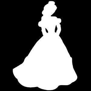 Beauty and The Beast Belle Vinyl Sticker, 5.5 x 4 in