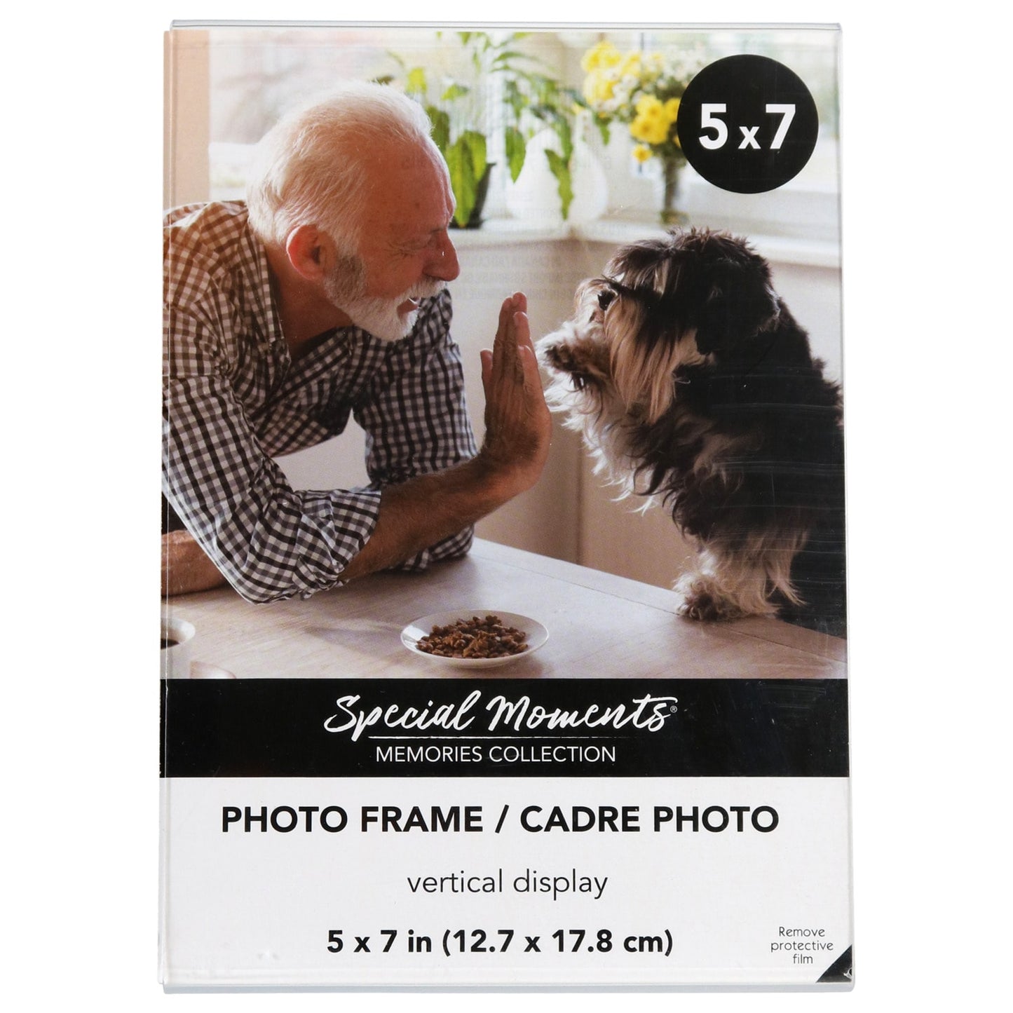 Special Freestanding Borderless Vertical Plastic Picture Frames, 5x7 in. (Pack