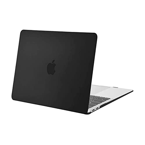 Compatible with MacBook Air 13 inch Case 2022 2021 2020 2019 2018 Release A2337 M1 A2179 A1932 Retina Display with Touch ID, Protective Plastic Hard Shell Case Cover, Black
