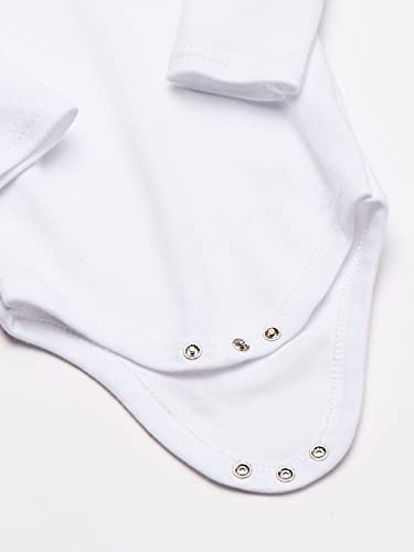 Uni  Baby Cotton Long-Sleeve Bodysuits, White 7-Pack, 0-3 Months