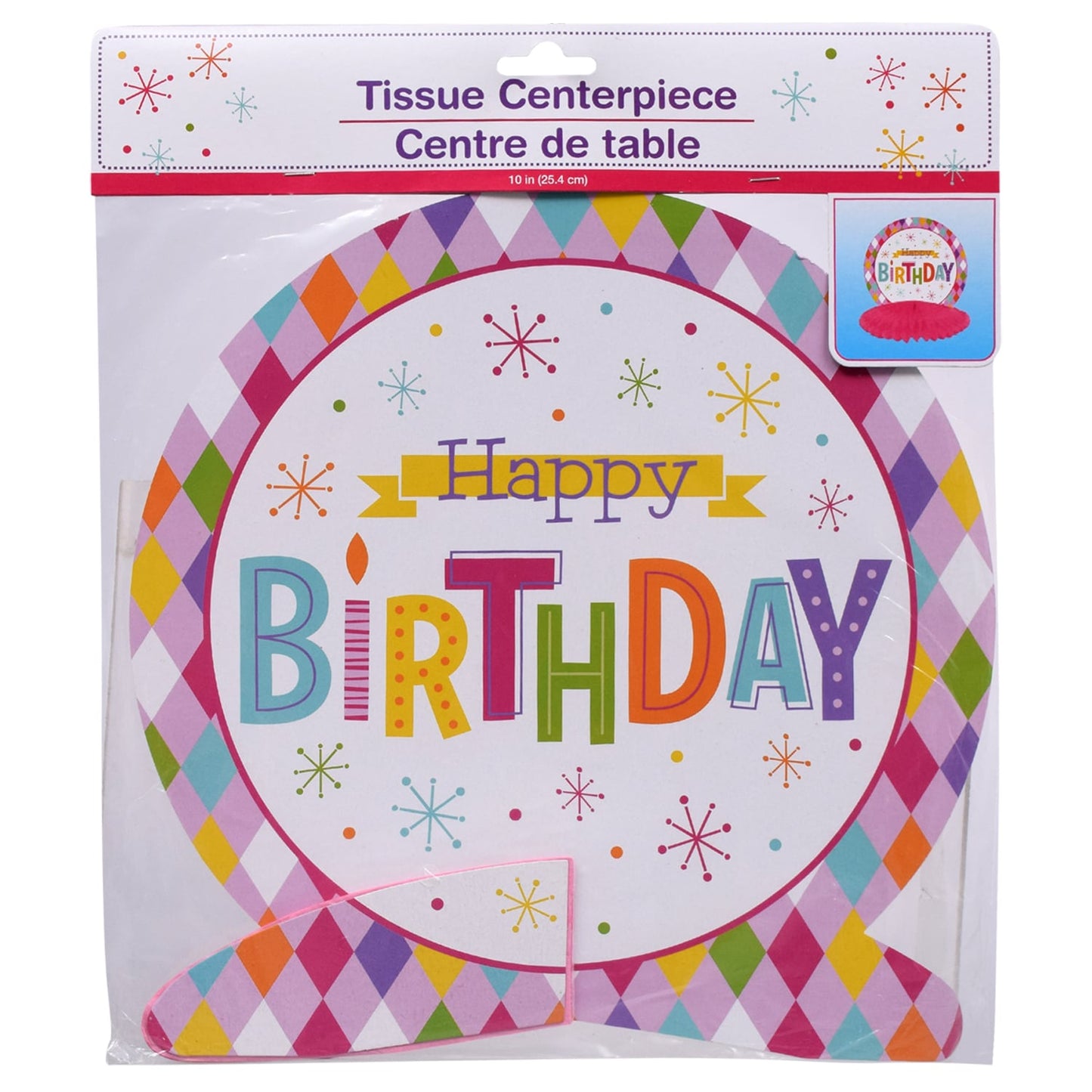 Happy Birthday Diamond Party Centerpieces, 10 in. (Pack of 24)