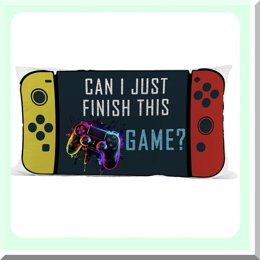 Game Over Fun Gamer Pillow Covers - Colorful Gaming Accessories for Playroom, Game Room, Boys Bedroom, Kids Room - 20x12 Inch Soft Throw Pillows