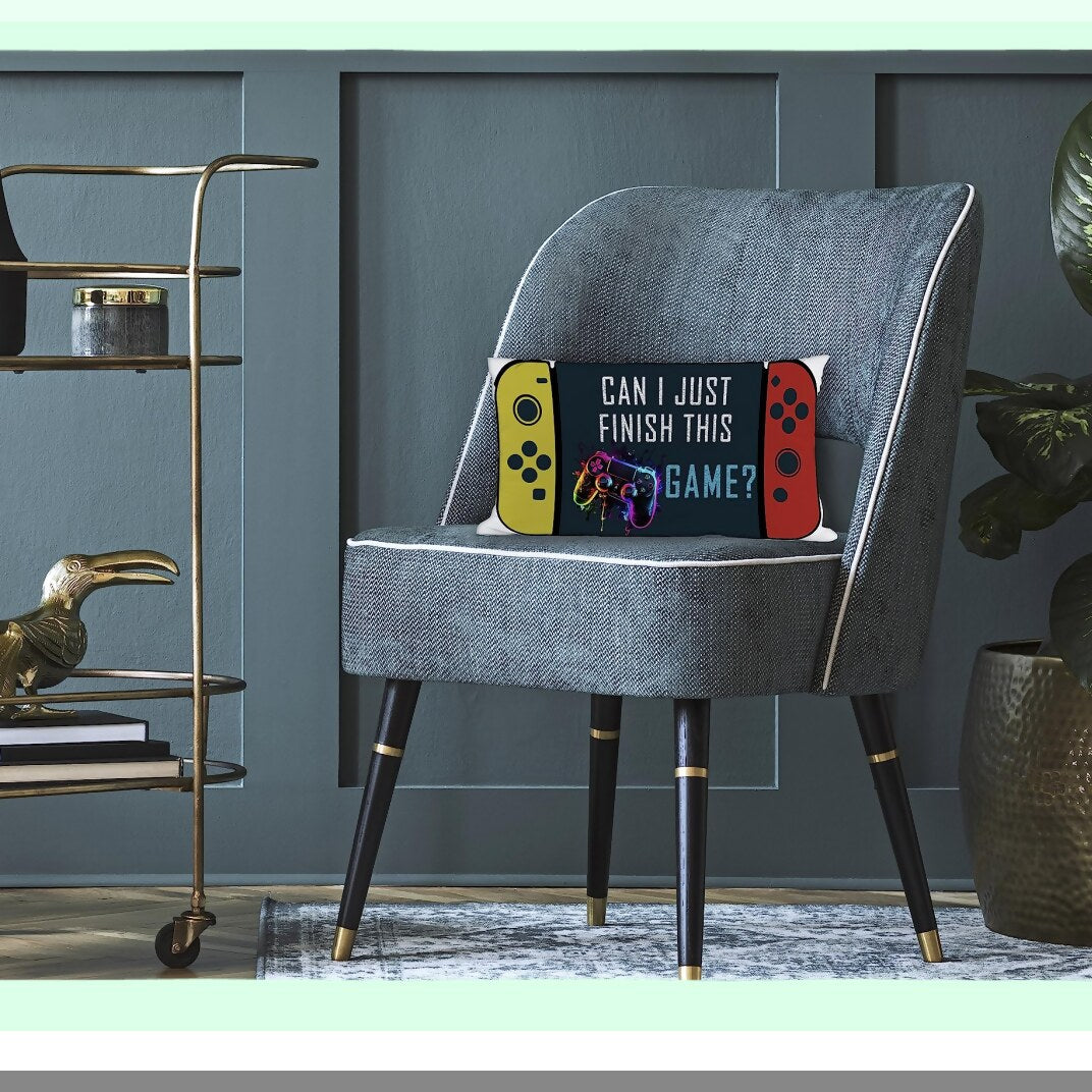 Game Over Fun Gamer Pillow Covers - Colorful Gaming Accessories for Playroom, Game Room, Boys Bedroom, Kids Room - 20x12 Inch Soft Throw Pillows