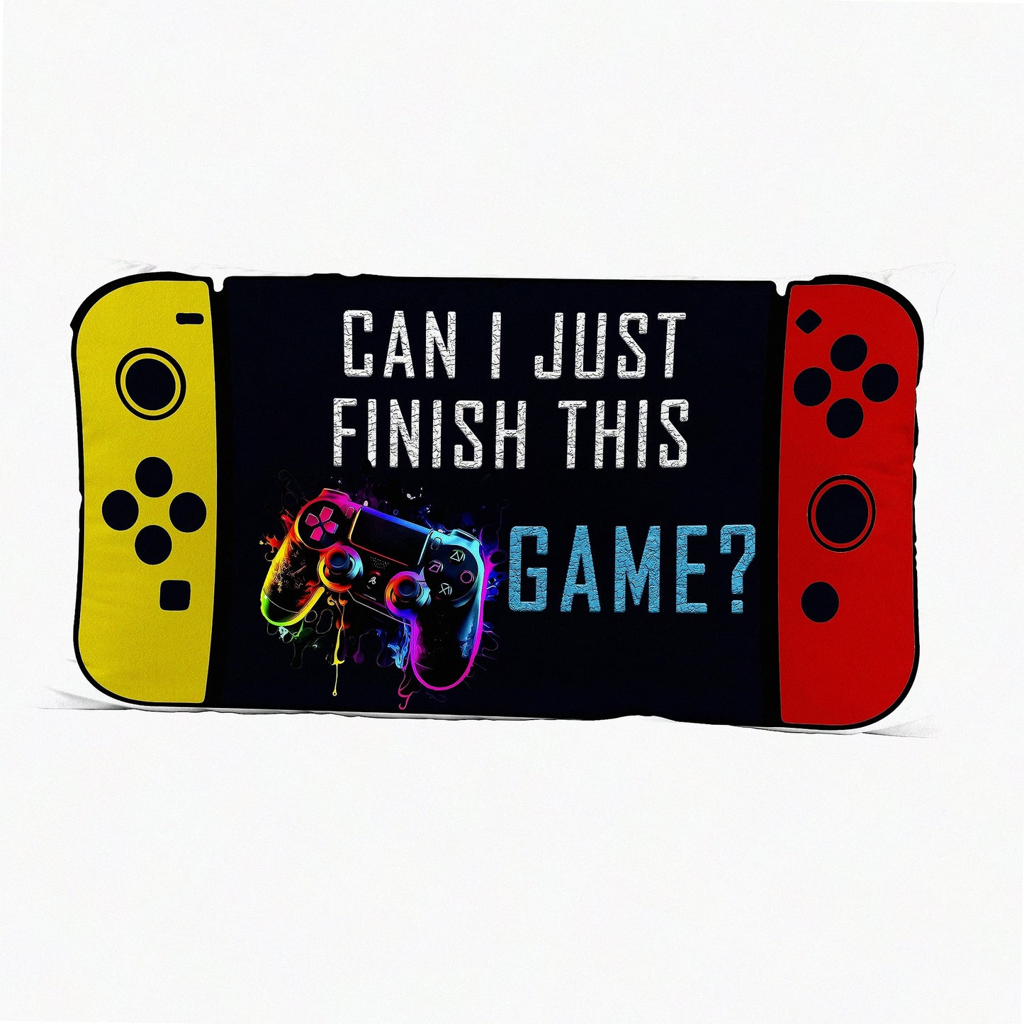 Game Over Fun Gamer Pillow Covers - Colorful Gaming Accessories for Playroom, Game Room, Boys Bedroom, Kids Room - 20x12 Inch Soft Throw Pillows