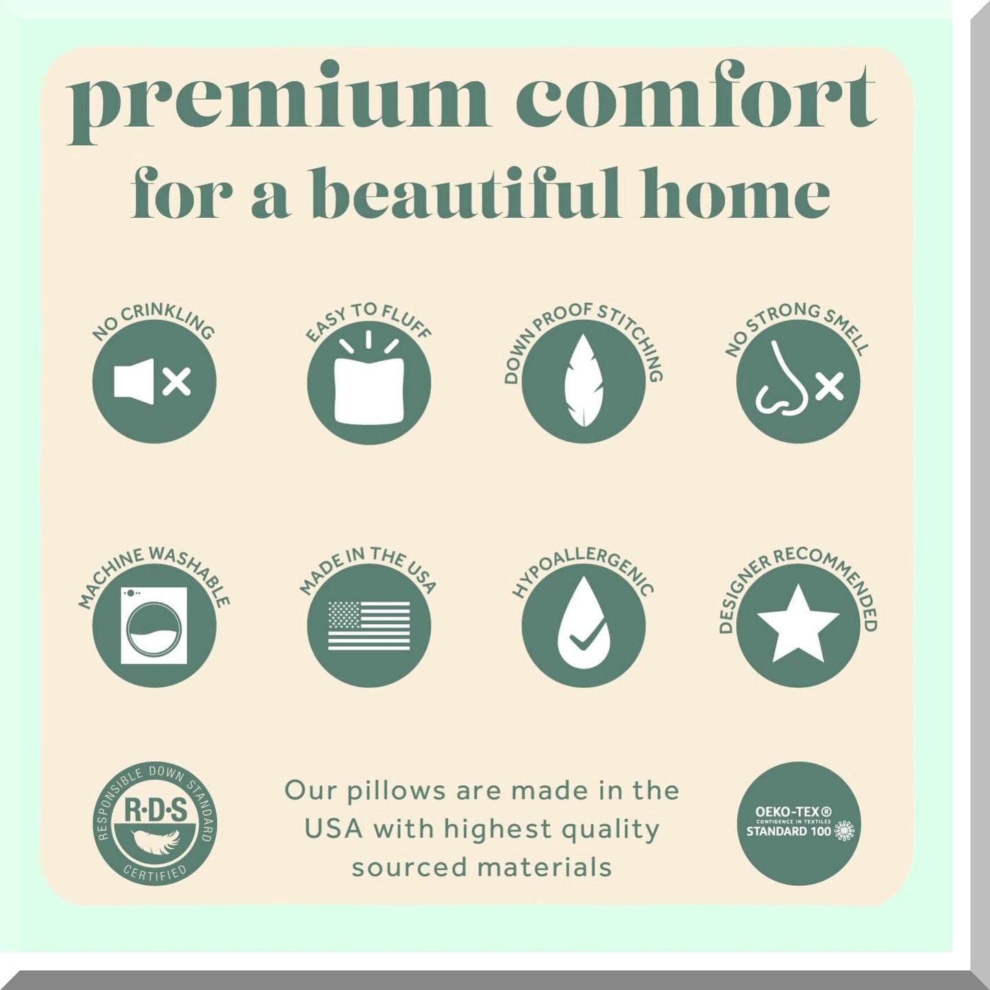 Premium Down Blend Rectangle Pillow Insert - USA Made Sham Stuffer - 12x18 Decorative Cushion - 95% Down 5% Feathers - Plush Comfort & Support