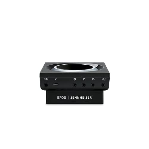 | SENNHEISER GSX 1200 PRO Audio Amplifier / External Sound Card, with 7.1 Surround Sound, Daisy Chain, DAC and EQ, Headphone amp Compatible with Windows, Mac, Laptops and Desktops.