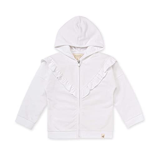 Sweatshirts, Lightweight Jackets & Hooded Coats,  Cotton, White Ruffle Zip, 3 Months