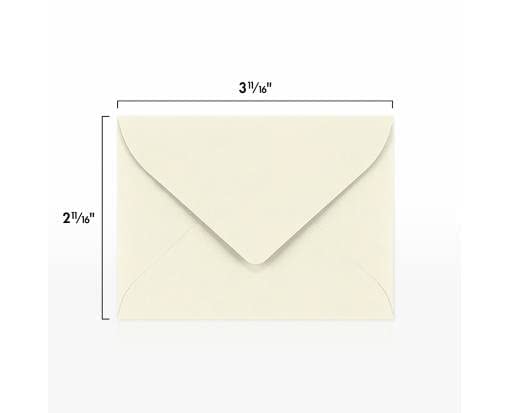 Mini Envelopes, 2 11/16 x 3 11/16 inches, Natural, 250 Pack