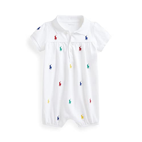 Baby Girls Bubble Shortall (White All Over Pony, 24 Months)