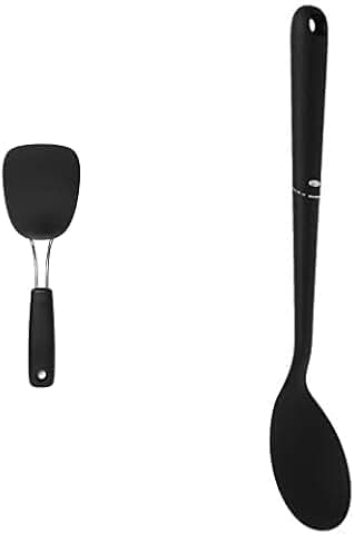 Flexible nylon turner and spoon in black