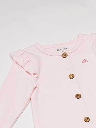Baby Girls' Coverall with Headband, Barely Pink, 24M