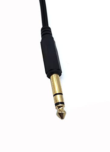 1/4 to Dual 1/8 Y Cable, Coiled 6.35mm TRS Male Stereo Plug to 2 x 3.5mm Female Spiral Splitter Audio Cable for Laptop, CD Players,Mixer, Home Stereo Systems and More (6.35 M to 2x3.5 F)