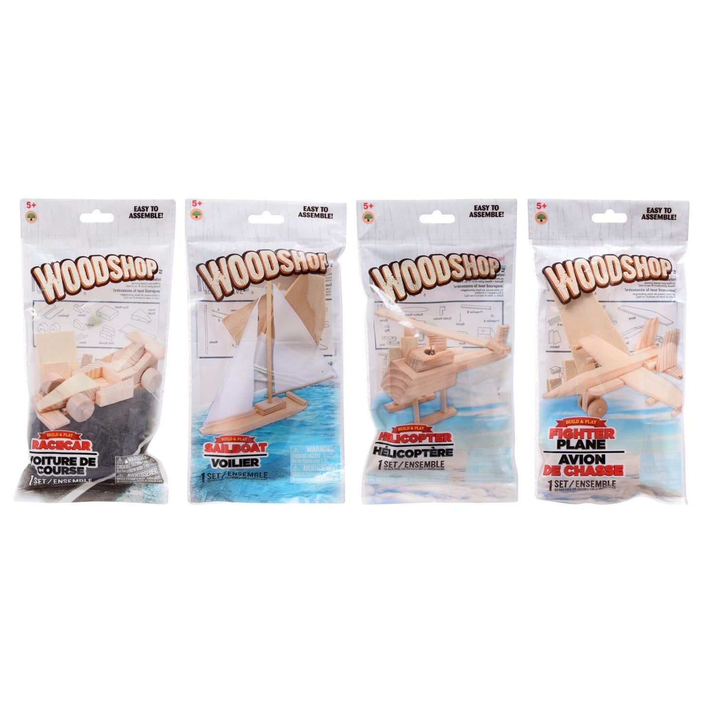 Woodshop Build and Play Model Kits, 1-ct. Packs (Pack of 4)