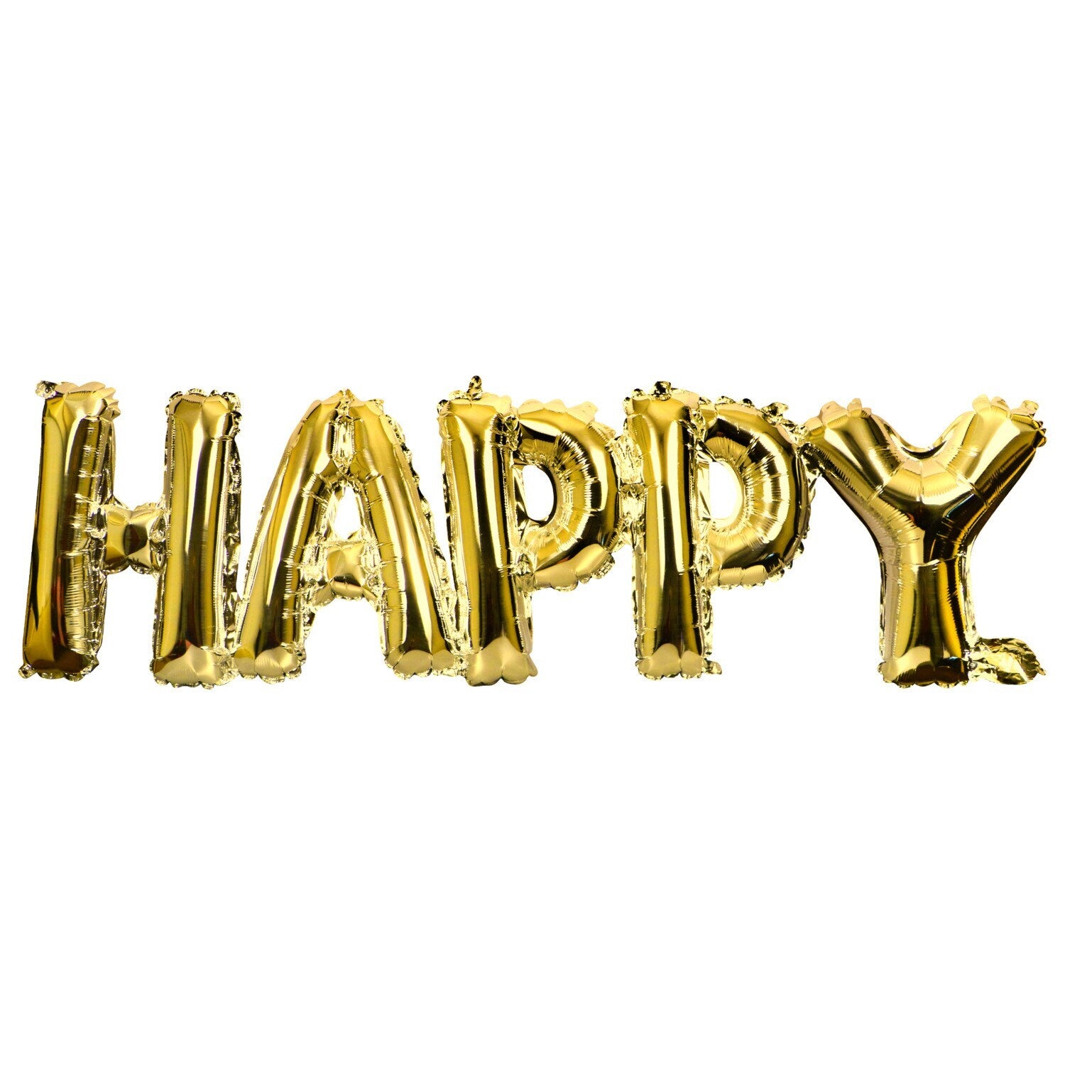Happy Letter Pre-Inflated Foil Balloons, 3.375x37x11.5 in. (Pack of 36)