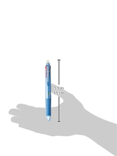 Four-color ballpoint pen with light blue body