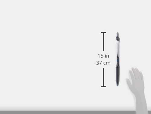 Refillable 0.7mm Black Ink Rollerball Pens, 12 Pack
