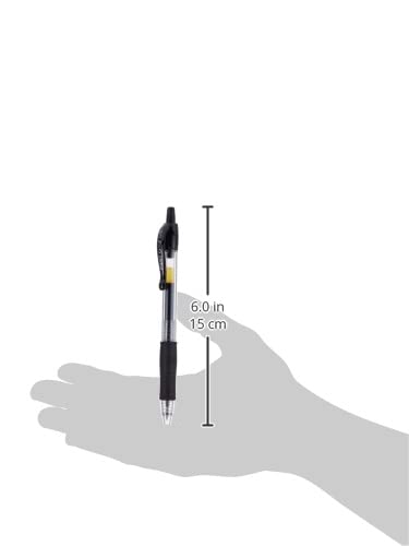 Pack of 12 Black Gel Pens, 0.5 mm Fine Point