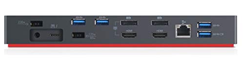 ThinkPad Thunderbolt 3 Dock Gen 2 135W (40AN0135US) Dual UHD 4K Display Capability, 2 HDMI, 2 DP, USB-C, USB 3.1, Black