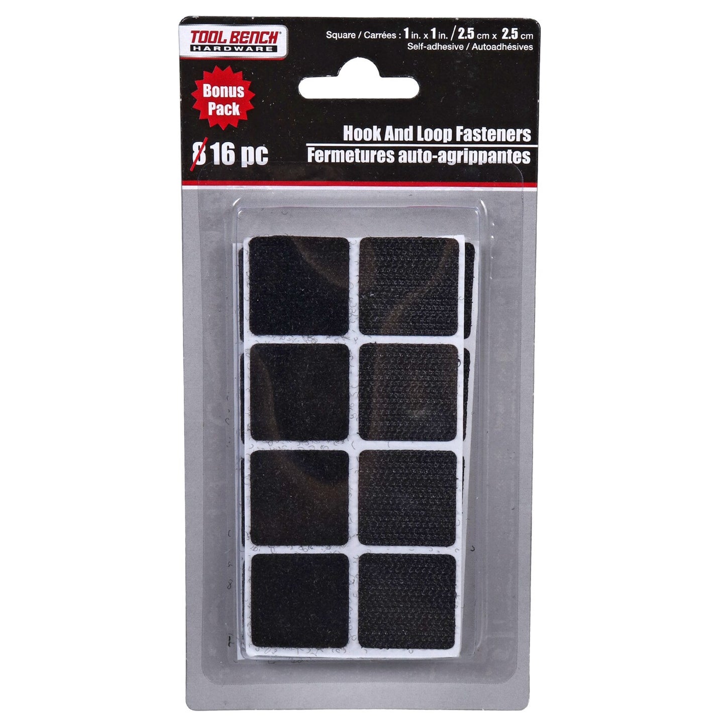 Tool Bench Hardware Self-Adhesive Hook-and-Loop Fasteners, 16-ct. (Pack of 36)