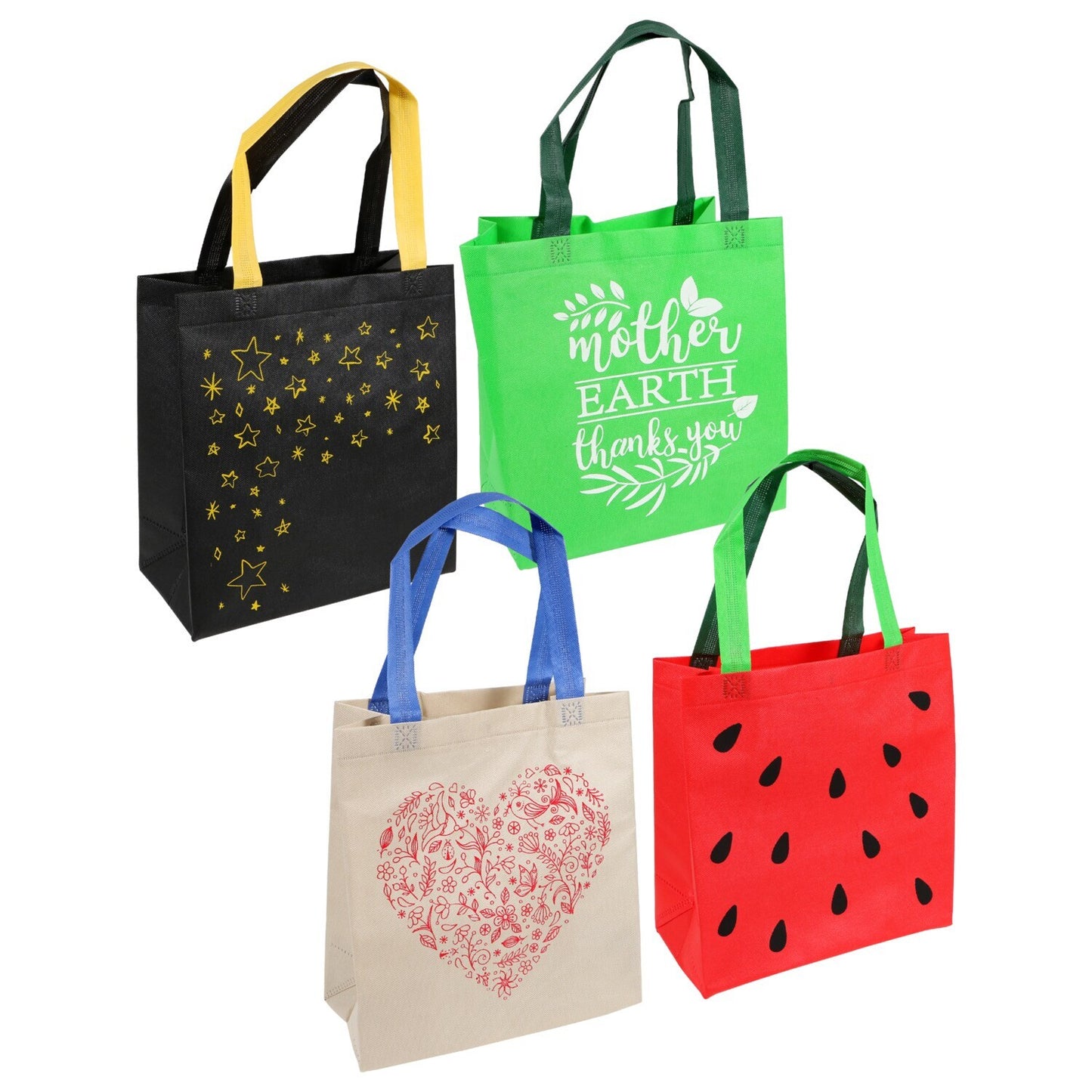 Non-Woven Reusable Tote Bags, 12.75x11.875x5.75-in. (Pack of 36)