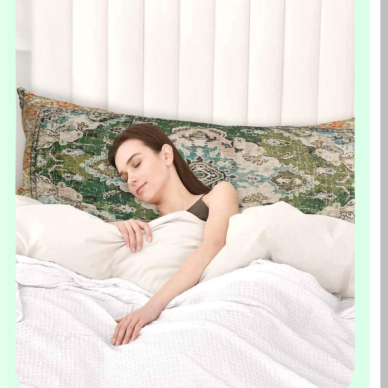 Boho Luxe Lumbar Pillowcase - Vintage Tribal Multicolor Cushion Cover for Couch and Bed