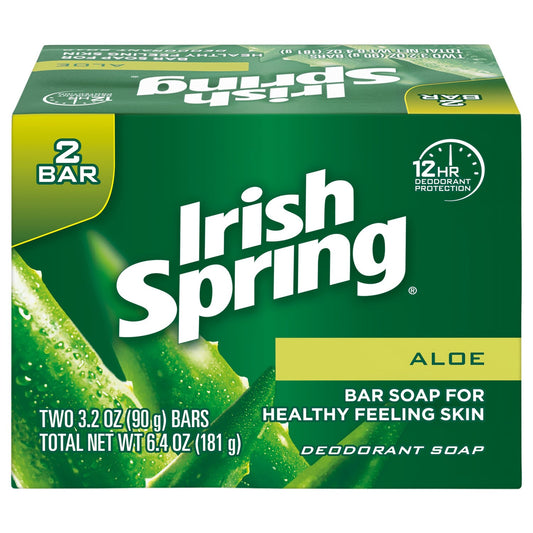 Irish Spring Soap Bars with Aloe, 2-ct. Packs (Pack of 18)