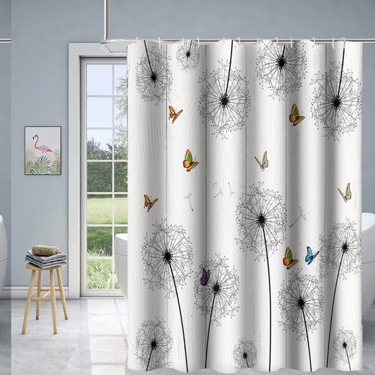 Dandelion Shower Curtain 65x72 Inch Waterproof Polyester