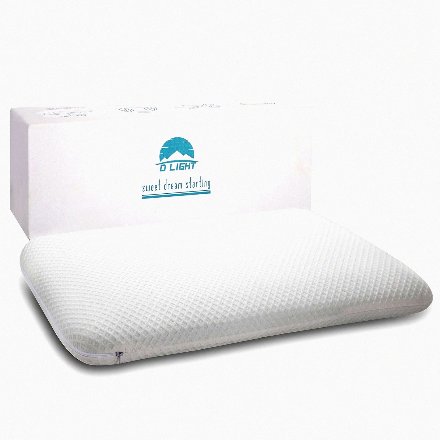 SlimSleep Gel Memory Foam Pillow - Ultra Thin Flat Design for Stomach Back Sleepers - 2.7" Thickness - Infused Cooling Gel - Supportive Comfort
