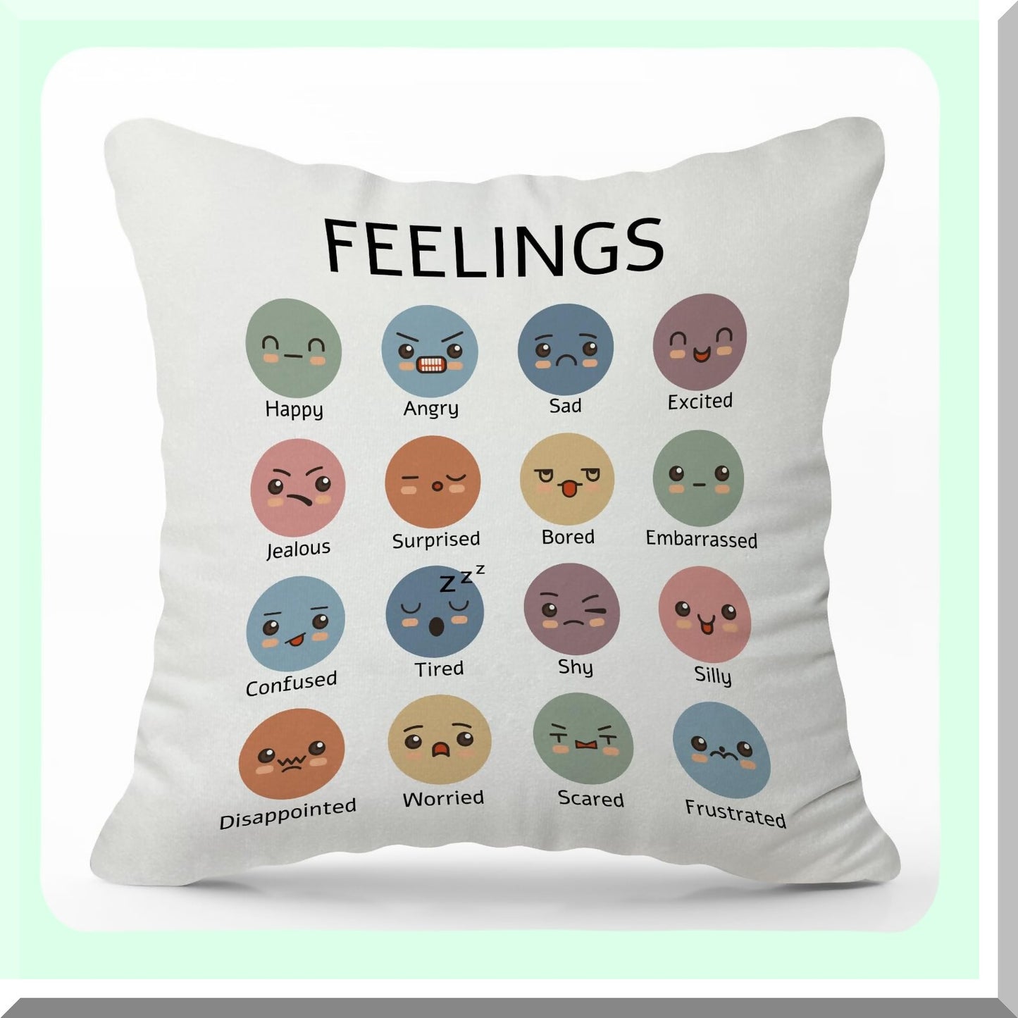 EmotionEase Soft Touch Pillowcase - Decorative Cushion Cover for Couch Bed Sofa - Ideal Gift for Friends & Family - 18x18 Inch Square Pillow Cover