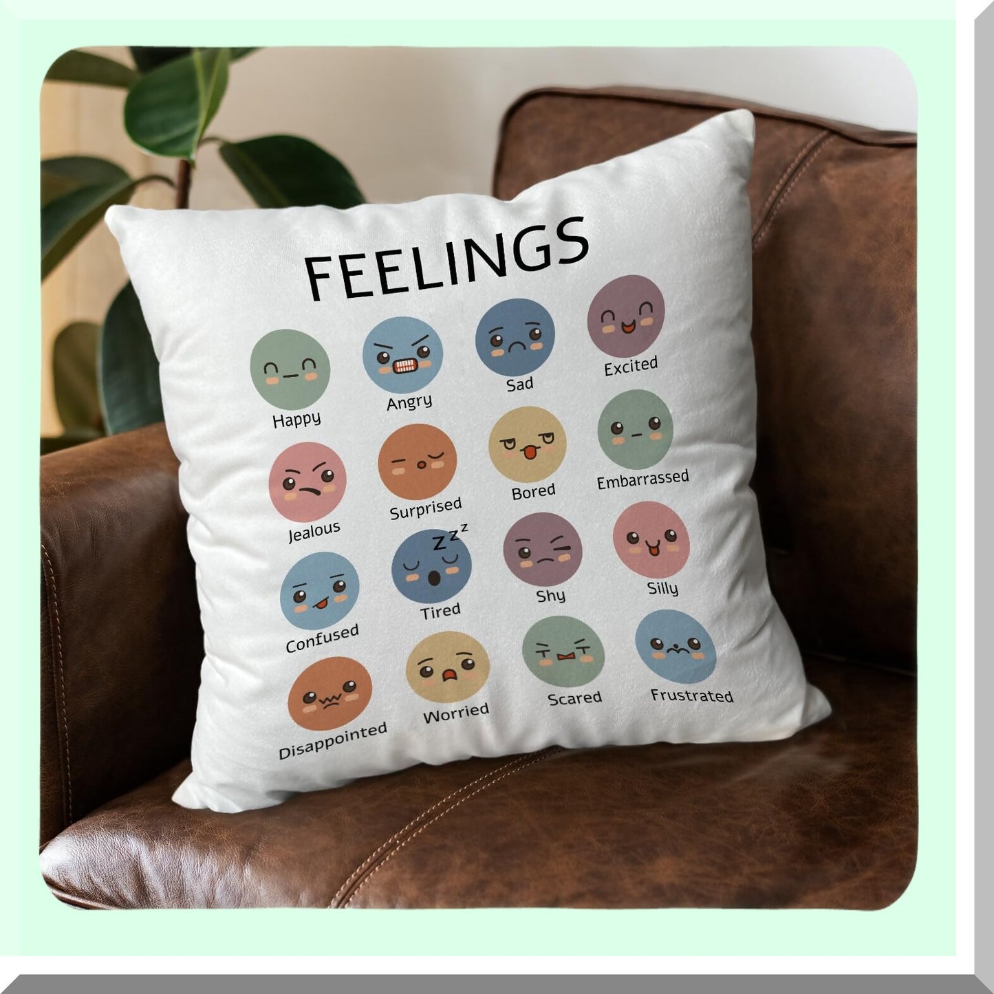 EmotionEase Soft Touch Pillowcase - Decorative Cushion Cover for Couch Bed Sofa - Ideal Gift for Friends & Family - 18x18 Inch Square Pillow Cover