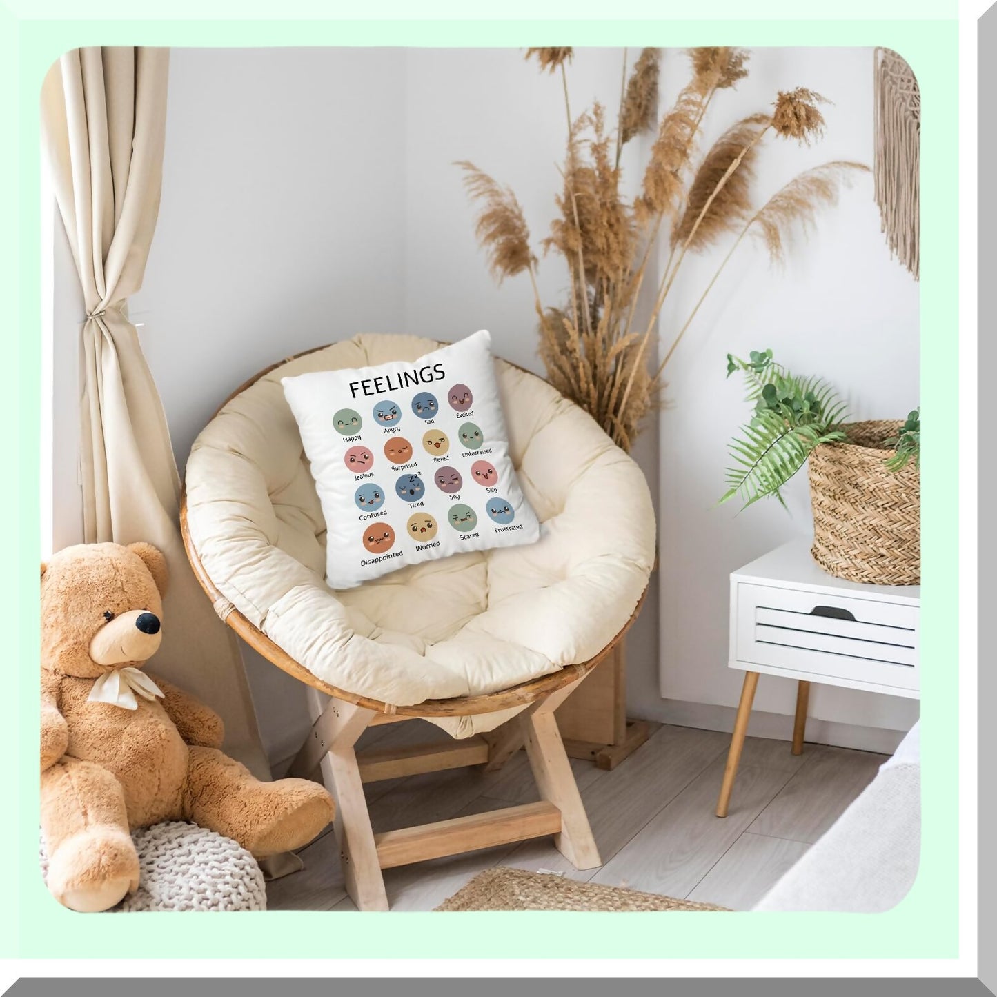 EmotionEase Soft Touch Pillowcase - Decorative Cushion Cover for Couch Bed Sofa - Ideal Gift for Friends & Family - 18x18 Inch Square Pillow Cover