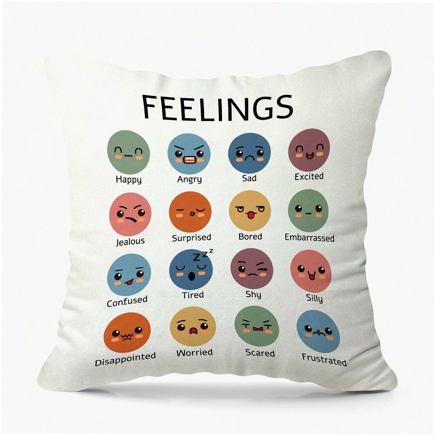 EmotionEase Soft Touch Pillowcase - Decorative Cushion Cover for Couch Bed Sofa - Ideal Gift for Friends & Family - 18x18 Inch Square Pillow Cover