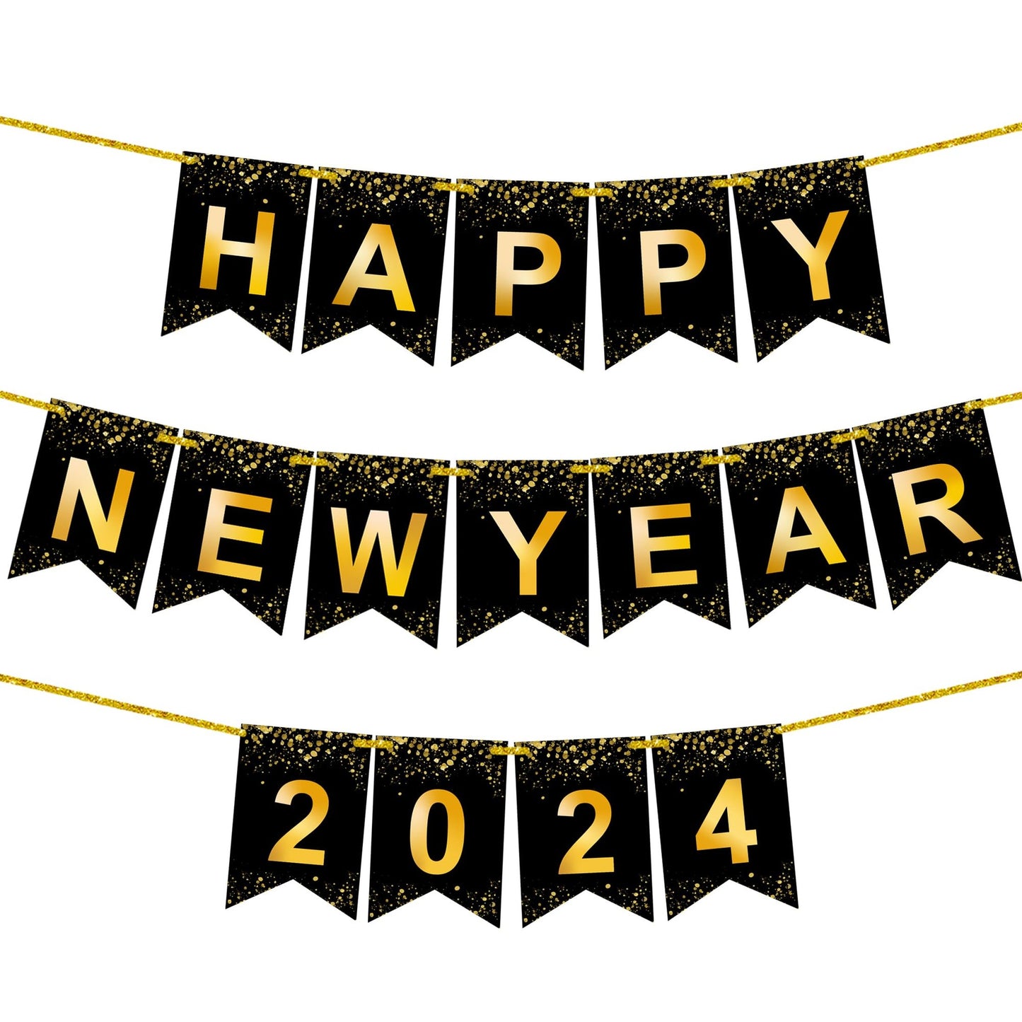 Large 10 Feet Happy New Year Banner for 2024 Celebrations