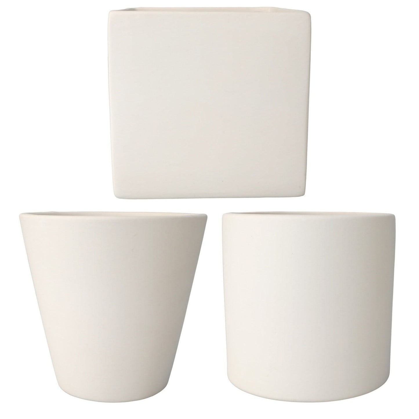 Crafter's Square Ceramic Planters, 5x5-in. Pack of = 12