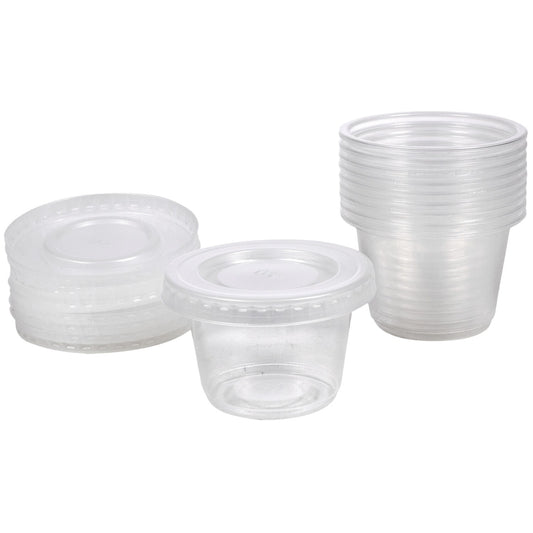 Clear Plastic Condiment Cups with Lids, 10-ct. Packs (Pack of 4)