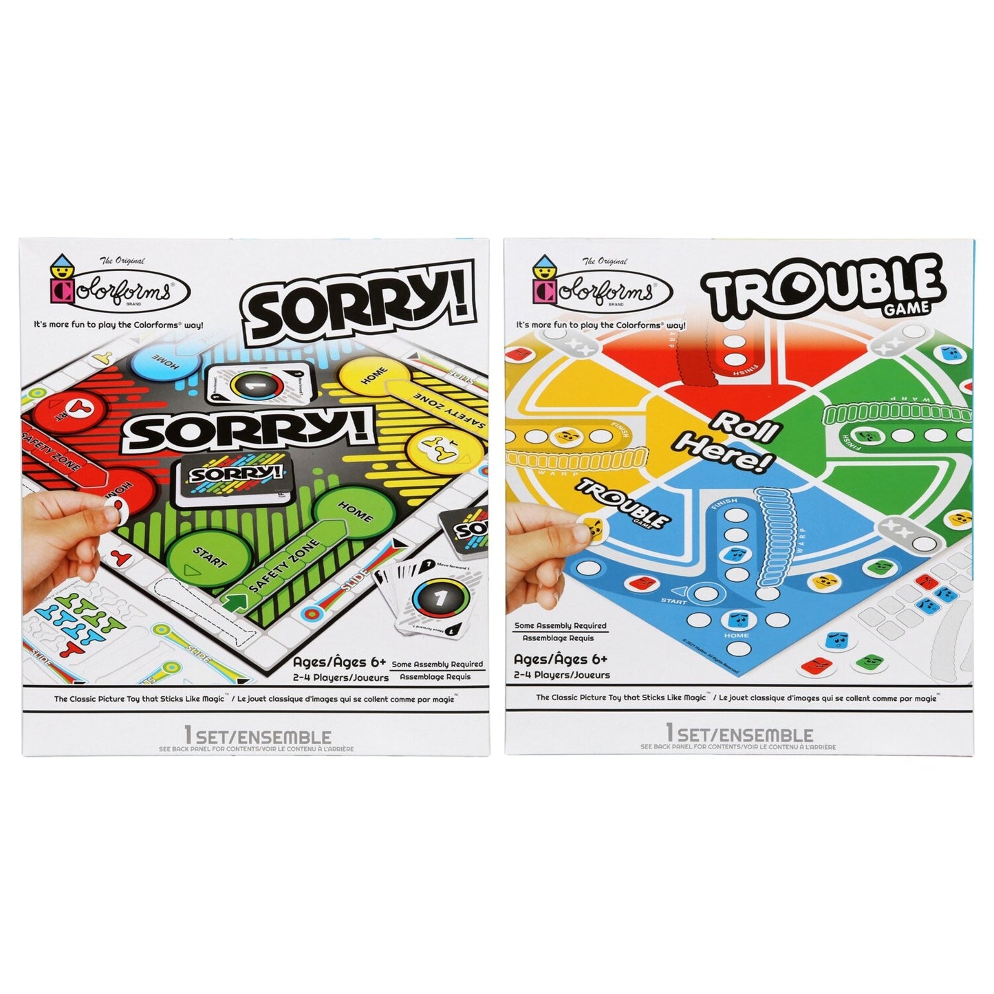 Colorforms Sorry & Trouble Games, 9x10-in. (Pack of 20)