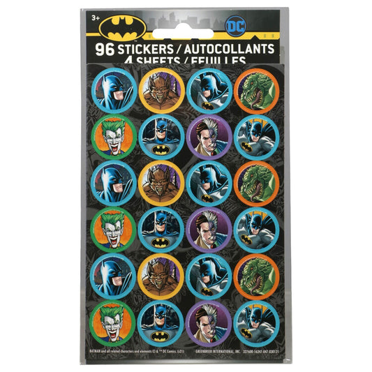 DC Comics Batman Sticker Sheets, 4-ct. Packs (Pack of 24)