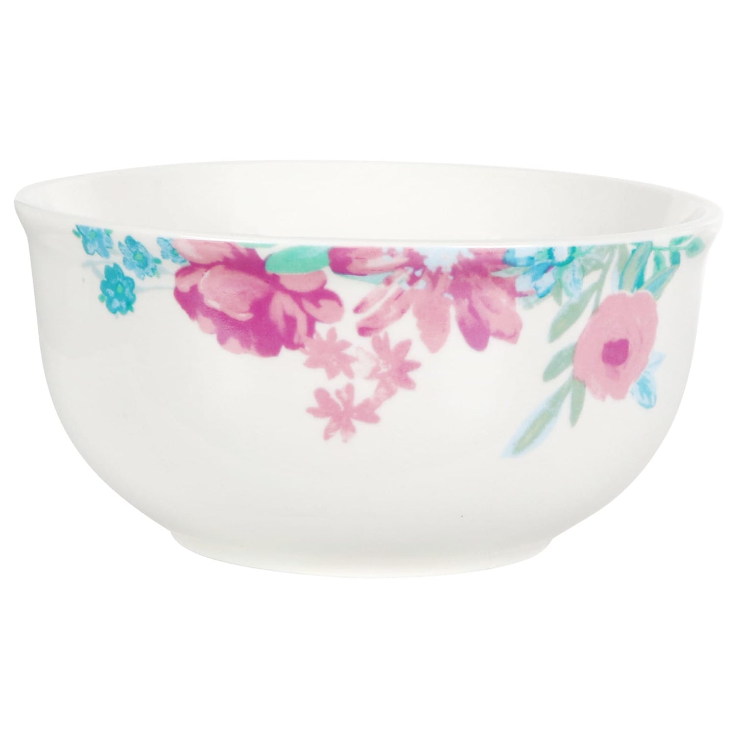 Soft Green Floral Ceramic Bowls, 6 in. (Pack of 12)