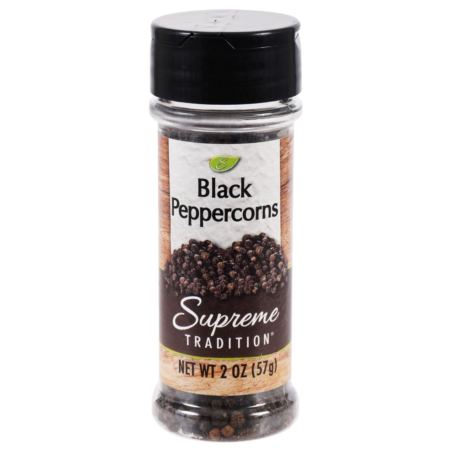 Supreme Tradition Black Peppercorns, 2 oz. Containers (Pack of 12)